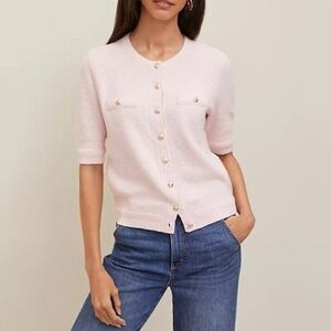 ann taylor blouson sleeve stitch cardigan